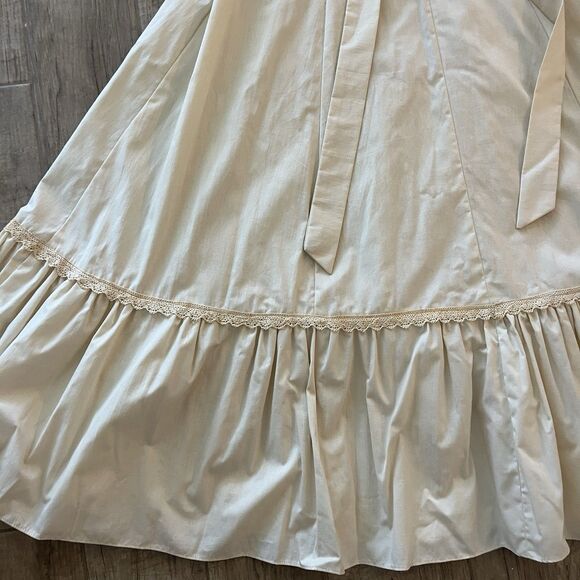 70s vintage Gunne Sax Jessica Romantic Prairie Style Maxi Blue Braid Dress 32/28 - Picture 8 of 12